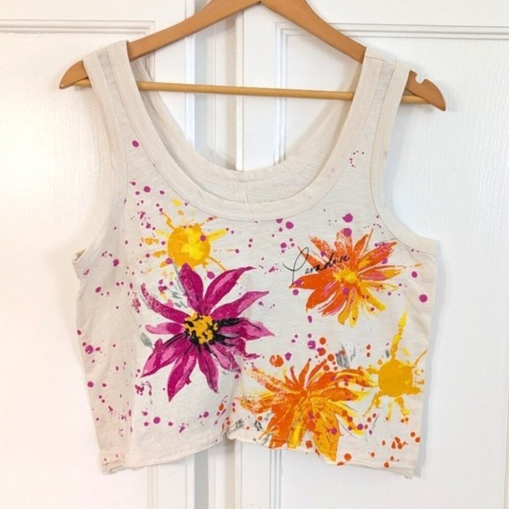 NWOT Anthropologie Pilcro Cotton Floral Print Tank Top Size S